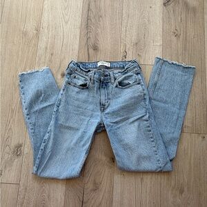 Abercrombie & Fitch Light Blue Straight Leg Mid Rise Jeans